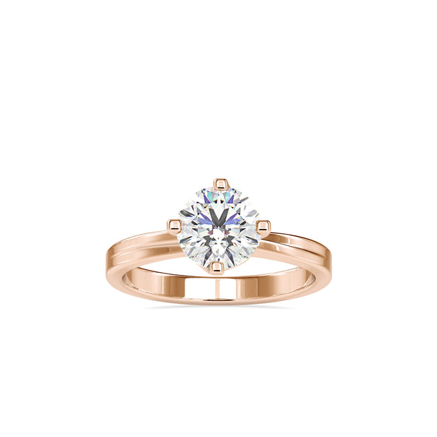 1.18Ct Round Cut Solitaire Lab-Grown Diamond Gold Ring