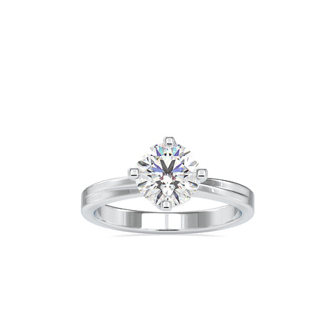 1.18Ct Round Cut Solitaire Lab-Grown Diamond Gold Ring