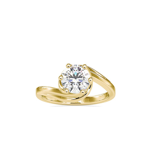 1.18Ct Round Cut Solitaire Lab-Grown Diamond Gold Ring