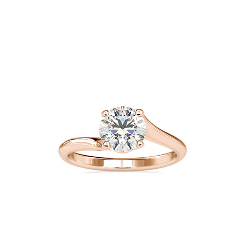 1.14Ct Round Cut Solitaire Lab-Grown Diamond Gold Ring