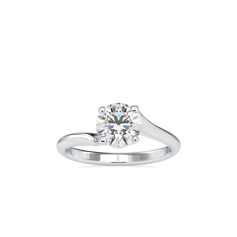 1.14Ct Round Cut Solitaire Lab-Grown Diamond Gold Ring
