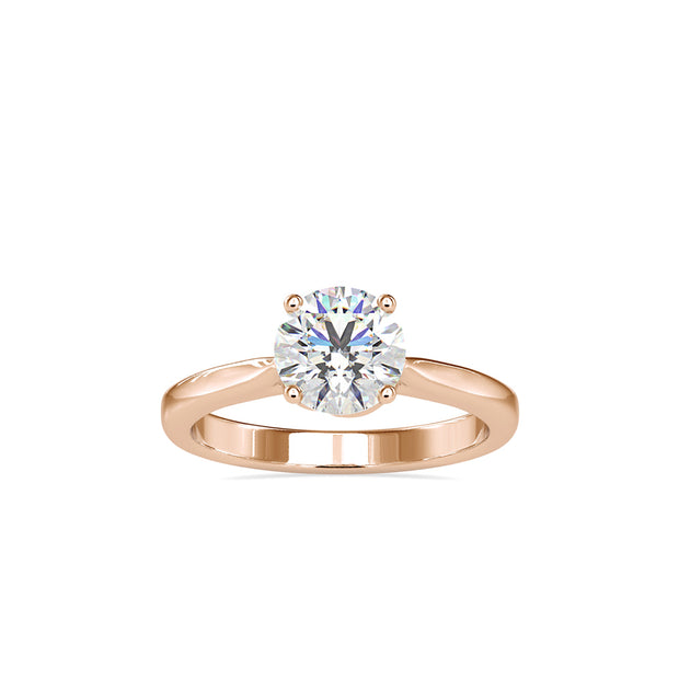 1.18Ct Round Cut Prong Lab-Grown Diamond Gold Ring
