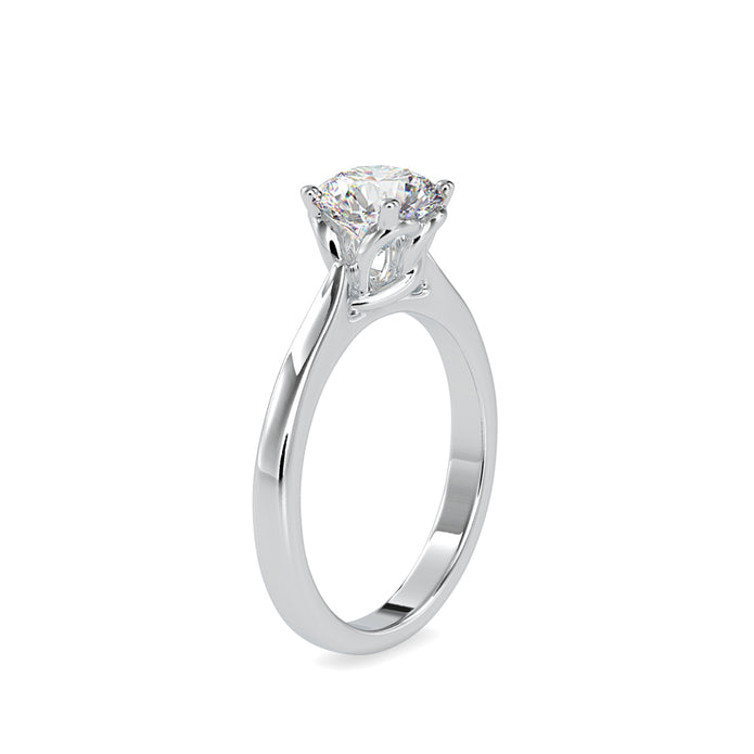 1.18Ct Round Cut Prong Lab-Grown Diamond Gold Ring