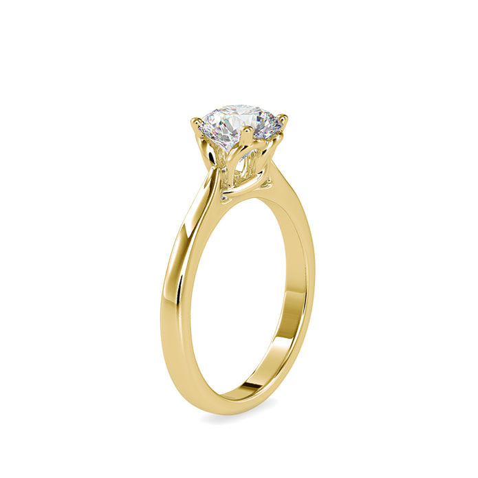 1.18Ct Round Cut Prong Lab-Grown Diamond Gold Ring