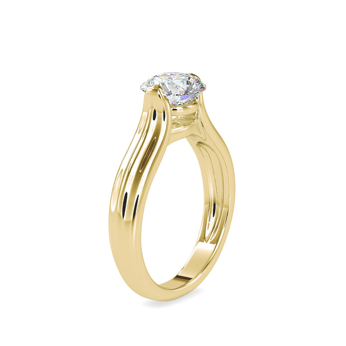 1.18Ct Round Cut Solitaire Lab-Grown Diamond Gold Ring