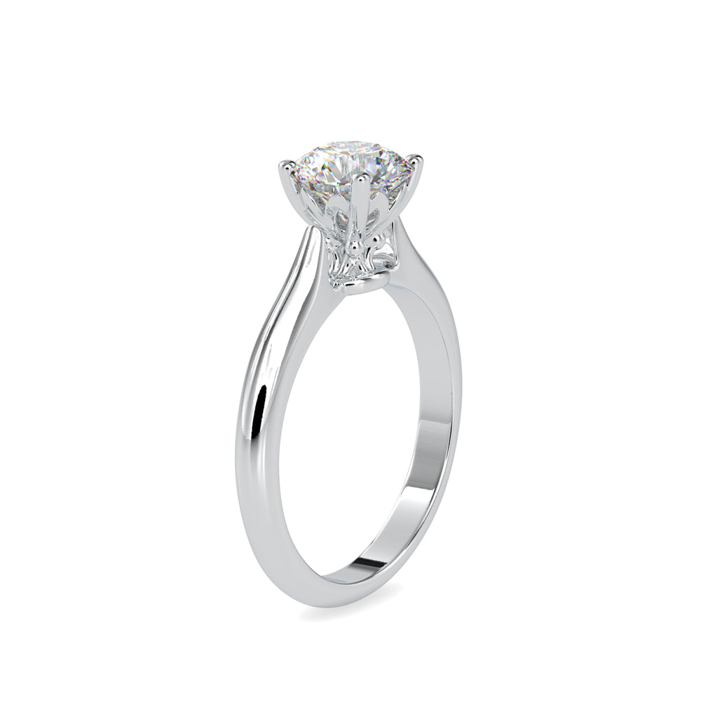 1.13Ct Round Cut Prong Set Lab-Grown Diamond Gold Ring