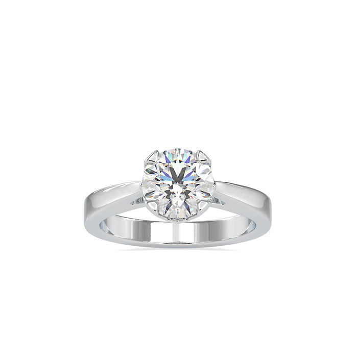 1.19Ct Round Cut Tulip Setting Solitaire Lab-Grown Diamond Gold Ring