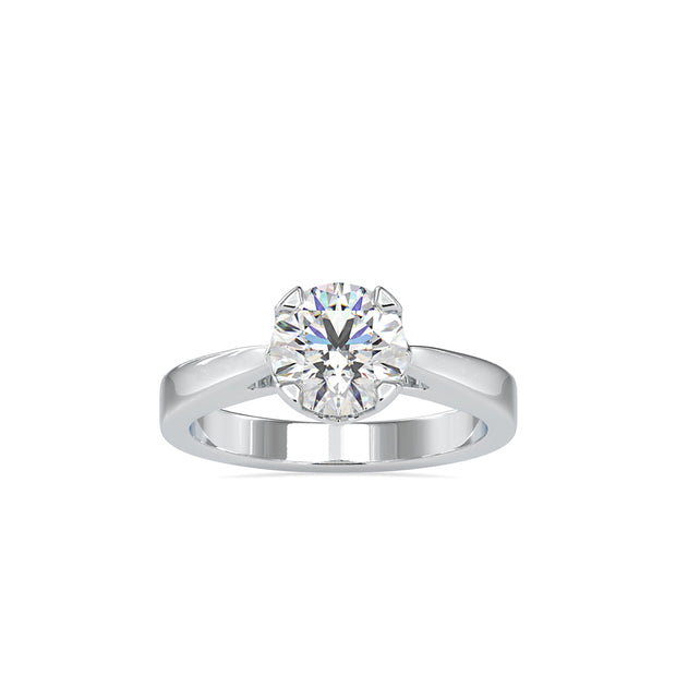1.19Ct Round Cut Tulip Setting Solitaire Lab-Grown Diamond Gold Ring