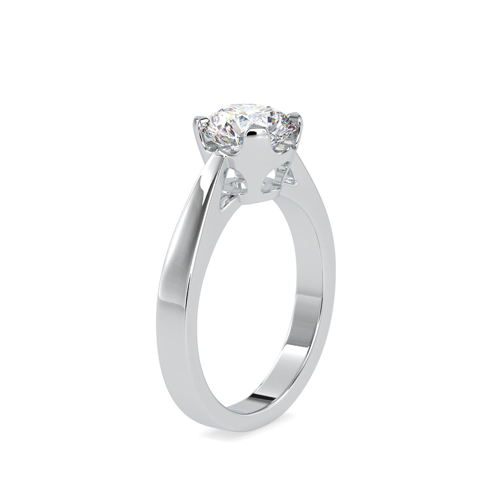1.19Ct Round Cut Tulip Setting Solitaire Lab-Grown Diamond Gold Ring