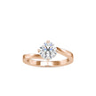 1.19Ct Round Cut Bypass Solitaire Lab-Grown Diamond Gold Ring