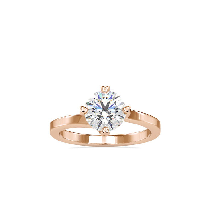 1.19Ct Round Cut Solitaire Lab-Grown Diamond Gold Ring