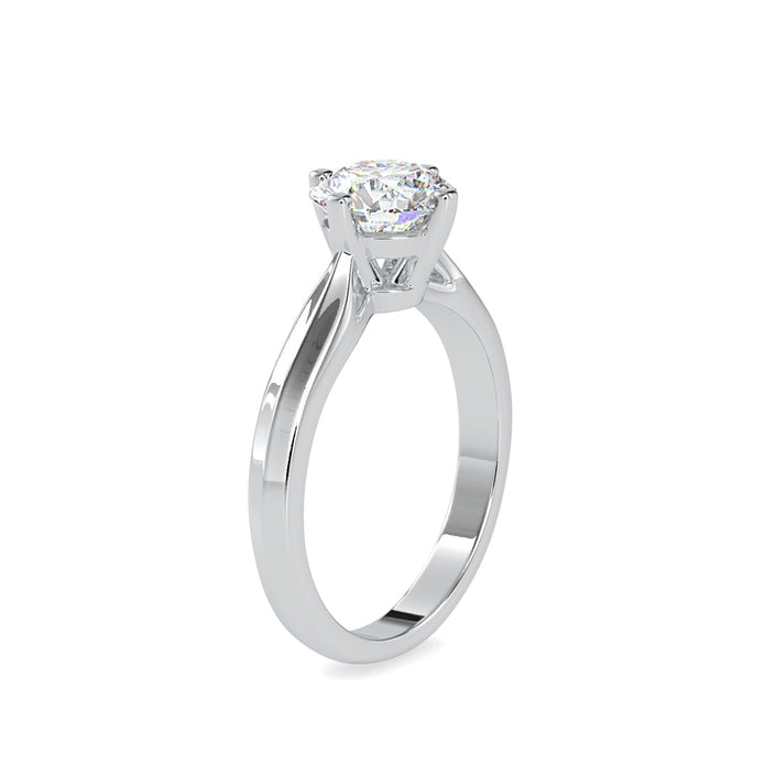 1.19Ct Round Cut Solitaire Lab-Grown Diamond Gold Ring