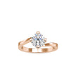 1.15Ct Round Cut Bypass Solitaire Lab-Grown Diamond Gold Ring
