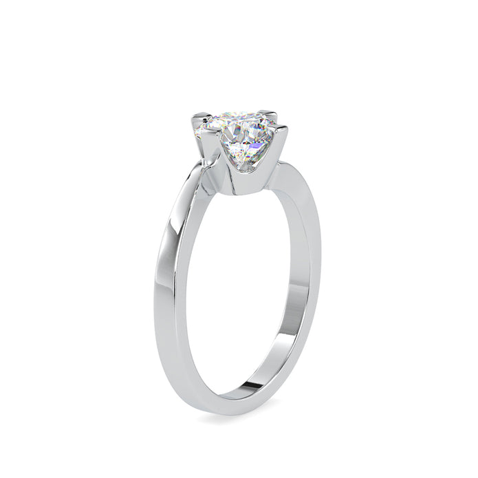 1.15Ct Round Cut Bypass Solitaire Lab-Grown Diamond Gold Ring