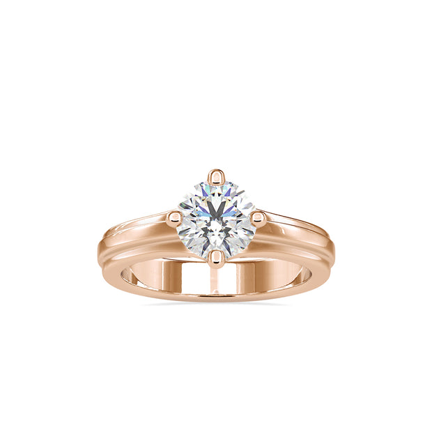 1.18Ct Round Cut Solitaire Lab-Grown Diamond Gold Ring