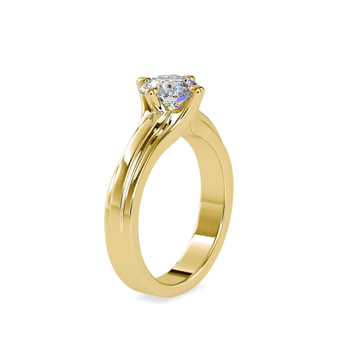 1.18Ct Round Cut Solitaire Lab-Grown Diamond Gold Ring