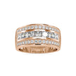 2.78Ct Princess Cut Channel Set Lab-Grown Diamond Gold Ring
