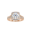 2.46Ct Round Cut Halo Lab-Grown Diamond Gold Ring