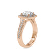 2.46Ct Round Cut Halo Lab-Grown Diamond Gold Ring