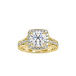 2.46Ct Round Cut Halo Lab-Grown Diamond Gold Ring