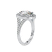 3.09Ct Oval Cut Halo Lab-Grown Diamond Gold Ring