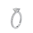 2.61Ct Cushion Cut Solitaire Lab-Grown Diamond Gold Ring