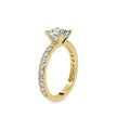 2.61Ct Cushion Cut Solitaire Lab-Grown Diamond Gold Ring