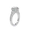 2.66Ct Round Cut Halo Lab-Grown Diamond Gold Ring
