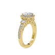2.66Ct Round Cut Halo Lab-Grown Diamond Gold Ring