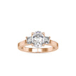 2.04Ct Oval Cut Three Stone Lab-Grown Diamond Gold Ring