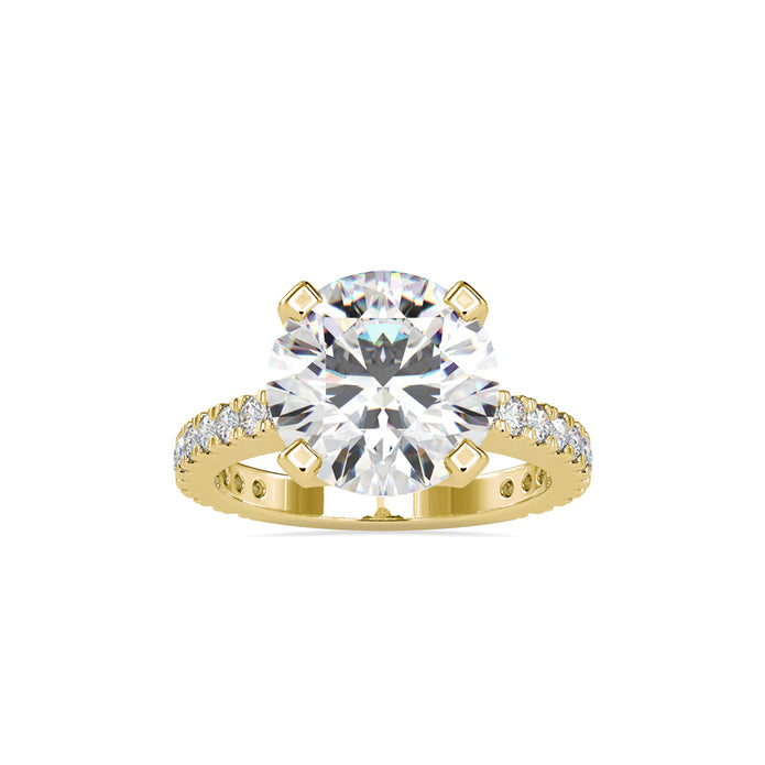 4.99Ct Round Cut Solitaire Lab-Grown Diamond Gold Ring