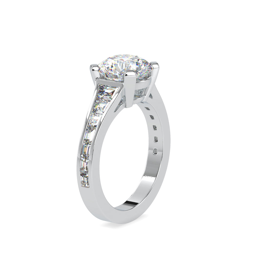 3.68Ct Round Cut Solitaire Lab-Grown Diamond Gold Ring