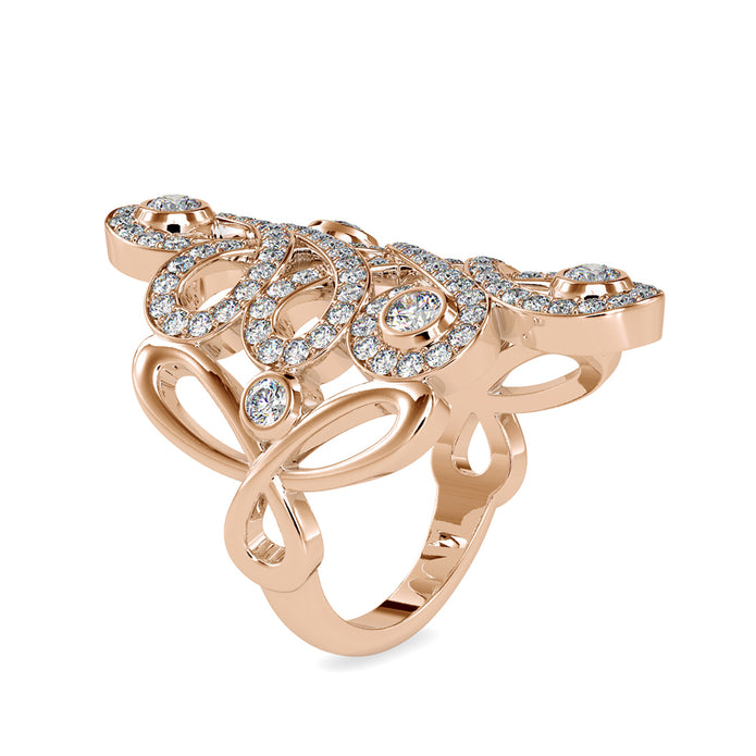 1.48Ct Cluster Lab-Grown Diamond Gold Ring