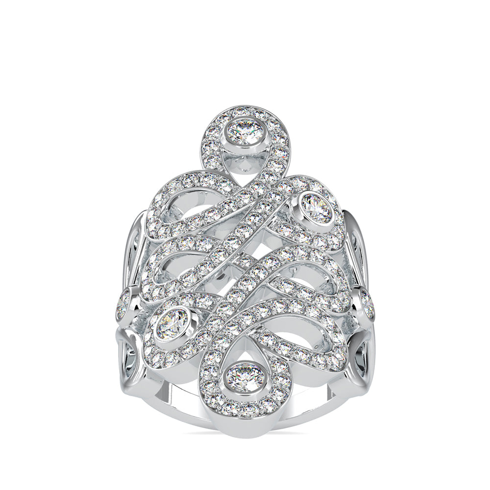 1.48Ct Cluster Lab-Grown Diamond Gold Ring