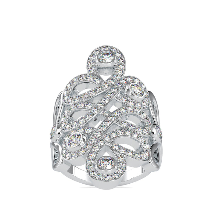 1.48Ct Cluster Lab-Grown Diamond Gold Ring