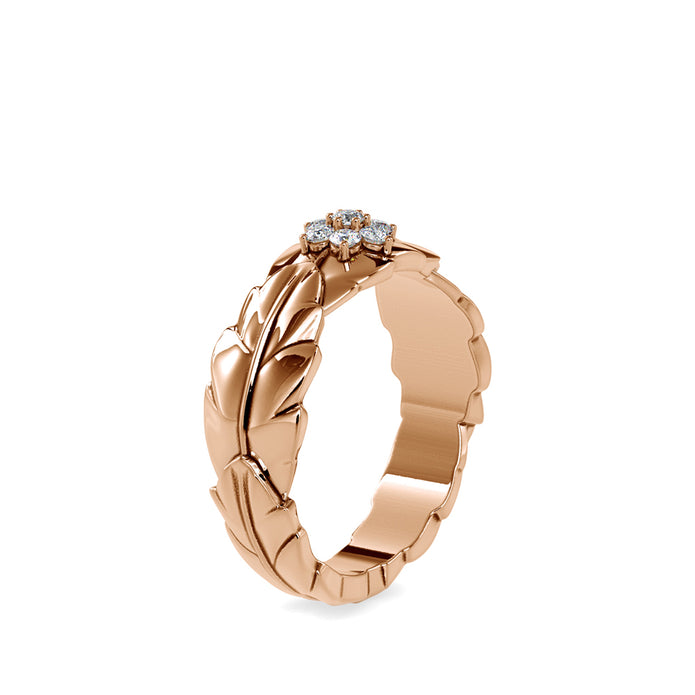 0.13Ct Cluster Lab-Grown Diamond Gold Ring