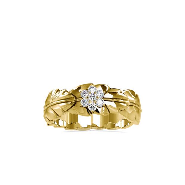 0.13Ct Cluster Lab-Grown Diamond Gold Ring
