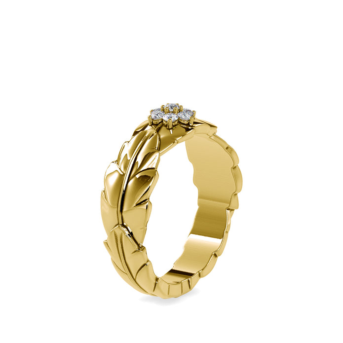 0.13Ct Cluster Lab-Grown Diamond Gold Ring