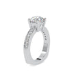 2.11Ct Round Cut Solitaire Lab Grown Diamond Gold Ring