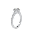 0.95Ct Round Cut Halo Lab Grown Diamond Gold Ring