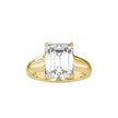 5.11Ct Emerald Cut Solitaire Lab Grown Diamond Gold Ring