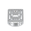 1.76Ct Princess Cut Halo Lab Grown Diamond Gold Ring