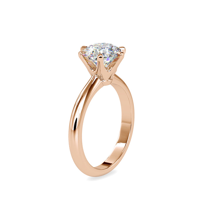 1.62Ct Round Cut Solitaire Lab Grown Diamond Gold Ring