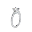 1.39Ct Cushion Cut Solitaire Lab Grown Diamond Gold Ring