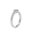 0.42Ct Round Cut Halo Lab Grown Diamond Gold Ring