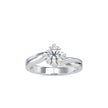 1.19Ct Round Cut Bypass Solitaire Lab Grown Diamond Gold Ring