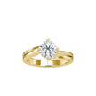 1.19Ct Round Cut Bypass Solitaire Lab Grown Diamond Gold Ring