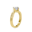 1.19Ct Round Cut Bypass Solitaire Lab Grown Diamond Gold Ring