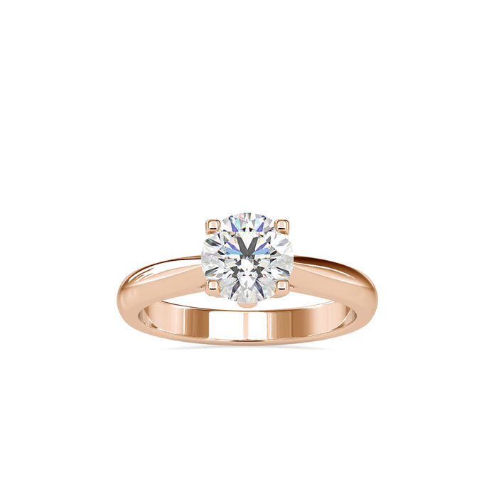 1.19Ct Classic Round Cut Solitaire Lab Grown Diamond Gold Ring