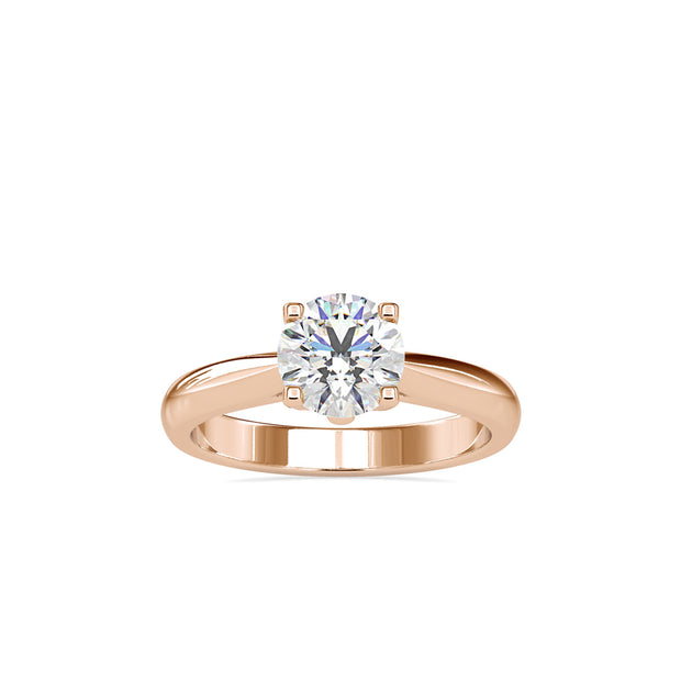 1.19Ct Classic Round Cut Solitaire Lab Grown Diamond Gold Ring
